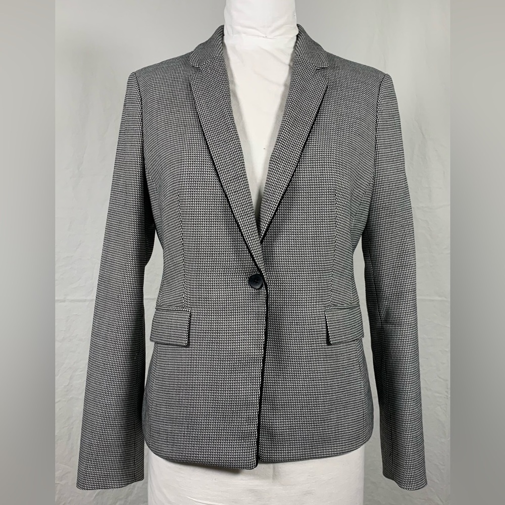 Hugo‎ Boss Micro-Pattern Tailored Blazer Single Button - Size 6